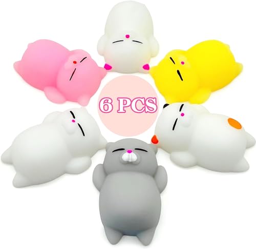 Mochi Squishy Spielzeug Set 6 Stück Squeeze Toy Mini Fidget Toys Squishies Kawaii Tier Anti Stress Spielzeug Partytütenfüller, Stressabbau Spielzeug für Kinder Erwachsene, Mitgebsel Kindergeburtstag Mochi Squishy Spielzeug Set 6 Stück Squeeze Toy Mini Fidget Toys Squishies Kawaii Tier Anti Stress Spielzeug Partytütenfüller, Stressabbau Spielzeug für Kinder Erwachsene, Mitgebsel Kindergeburtstag von SABVITA