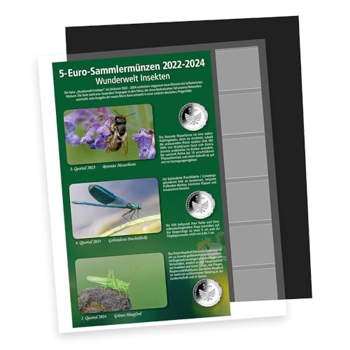 1 x Vordruckblatt Nachtrag 5 Euro Insektenreich für das Album SAFE 7367 (2023) von SAFE