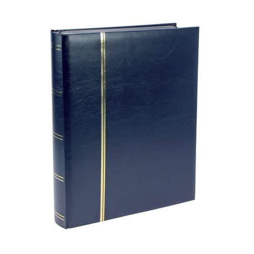 SAFE 154-4 Briefmarkenalbum / Einsteckbuch Premium Einsteckbücher 60 Schwarze Seiten mit goldfarbener Premiumprägung Einband in BLAU von SAFE