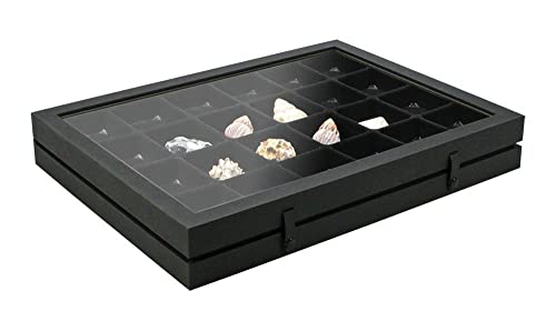 SAFE 5676 Premium-Vitrine Black Edition mit 24 Fächern für Schmuck und Mineralien | 40 x 30 x 5.5 cm SAFE 5676 Premium-Vitrine Black Edition mit 24 Fächern für Schmuck und Mineralien | 40 x 30 x 5.5 cm von SAFE