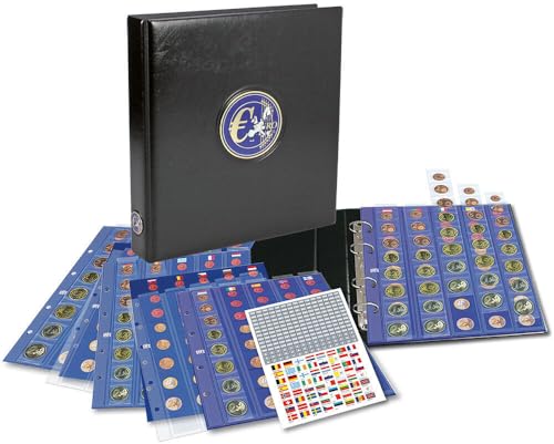 SAFE 7340 Euro Münzen Sammelalbum Aller Länder - Premium Münzsammelalbum - Euromünzalbum- für Deine Coin Collection 1 Cent bis 2 Euro + 5 Blättern für komplette Münzsätze von SAFE