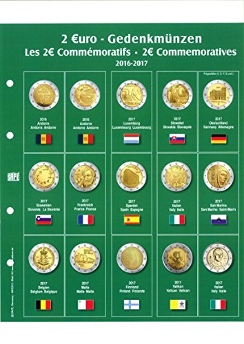 SAFE 7341-18 Münzblatt mit Vordruck für 2 Euro 2016-2017 von SAFE