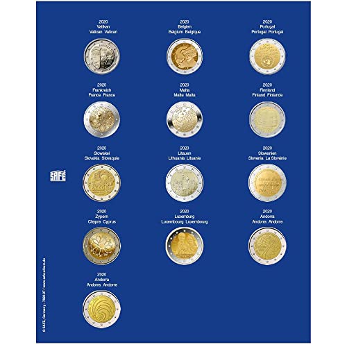 SAFE Ergänzungsblatt Nr 7822-27 für 2 Euro Münzen Jahrgang 2020 | geeignet für TOPset-Album von SAFE