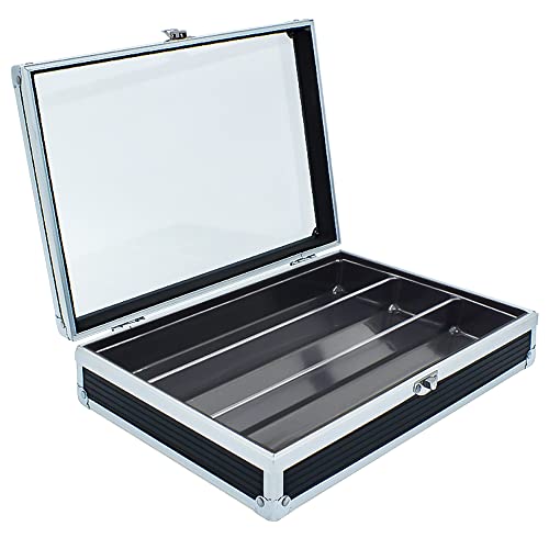 SAFE Nr 127 Sammel Vitrine mit transparentem Deckel für Modelle und Sammelgegenstände, 3 Fächer | 295 x 200 x 70 mm von SAFE