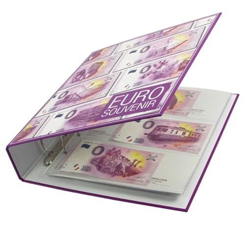 Safe 3100 Sammelalbum 0 Euro Scheine | Album 0 Euro-Banknoten + 5 Einsteckblätter 7399 | Format: 250 x 285 x 60 mm von SAFE
