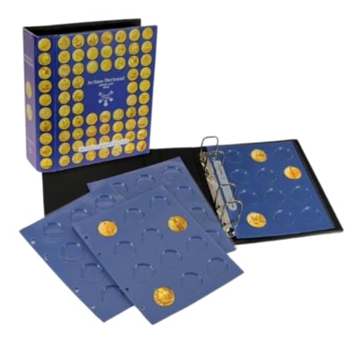Safe ARTline 7801 Album für Souvenir-Medaillen – für Monnaie de Paris & Arthus-Bertrand, 4 Einlagen für 48 Medaillen, inkl. Sticker-Set, 250 x 230 x 80 mm von SAFE