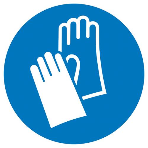 Gebotsschild Handschutz benutzen, Hygiene und Abstand Aluminium (Ø) 315mm ISO 7010 1St. von SAFETYMARKING