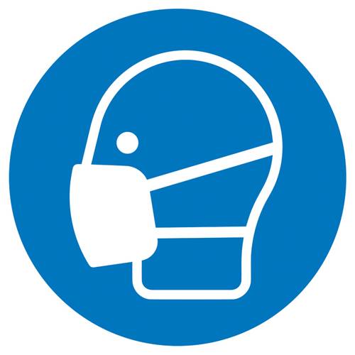 Gebotsschild Maske benutzen, Hygiene und Abstand Aluminium (Ø) 315mm ISO 7010 1St. von SAFETYMARKING