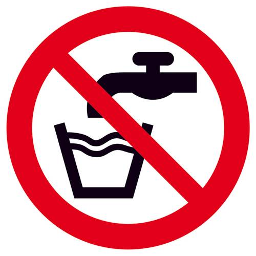 Verbotsschild Kein Trinkwasser Aluminium (Ø) 200mm ISO 7010 1St. von SAFETYMARKING