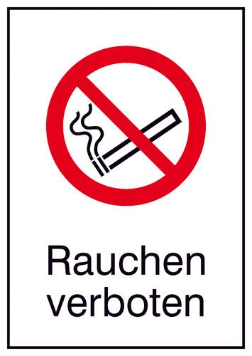 Verbotsschild Rauchen verboten Aluminium (B x H) 262mm x 371mm ISO 7010 1St. von SAFETYMARKING