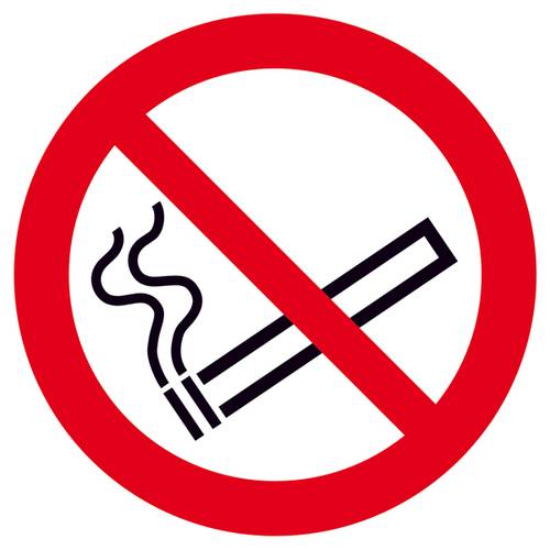 Verbotsschild Rauchen verboten Aluminium (Ø) 500mm ISO 7010 1St. von SAFETYMARKING