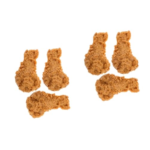6 STK Simuliertes Essen Realistische Gebratene Hähnchenkeule Modell Mit Faux-Food-Modell Realistische Hähnchenschenkel Simulierte Hühnerkeule Hühnerbeine Künstlich Requisiten PVC von SAFIGLE