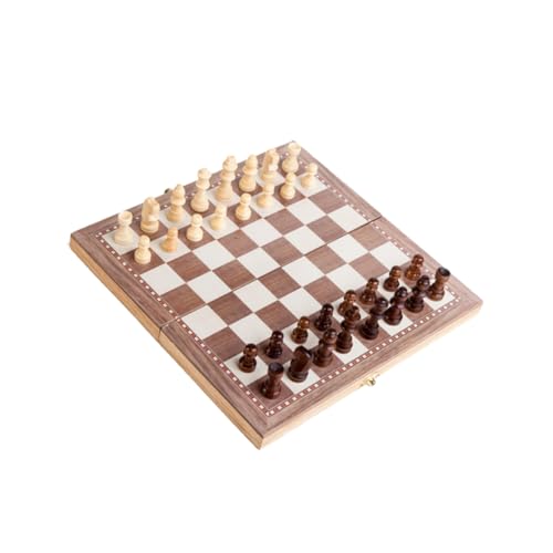 SAFIGLE 1 Satz 3 1 Dame Backgammon Schachspiel Schach aus Holz Faltschach Falten einstellen Bambus von SAFIGLE