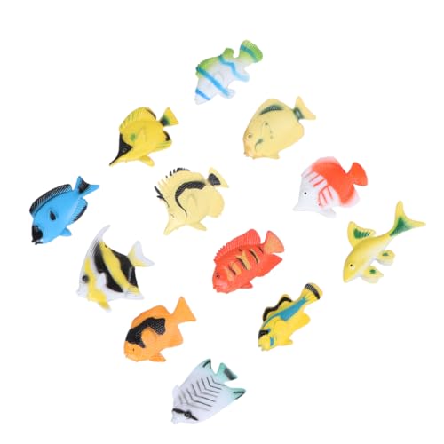 SAFIGLE 1 Satz 48 Stück Miniatur Meerestiere Tropische Fischspielzeuge Modellspielzeug Mini-tiermodelle Tropische Fischfigur Fisch-Modell Realistisches Fischmodell Kind Frosch Einstellen von SAFIGLE