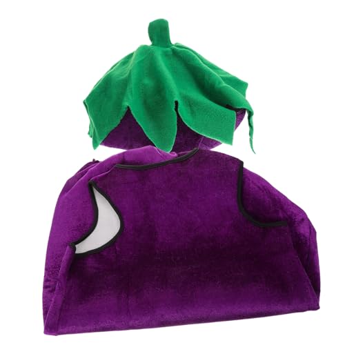 SAFIGLE 1 Satz Auberginenstyling -Leistungskostüm lustig Auberginenkostüm für Cosplay-Dekorationen Cosplay-Kostüm für Gemüsekleidung Stoff Violett SAFIGLE 1 Satz Auberginenstyling -Leistungskostüm lustig Auberginenkostüm für Cosplay-Dekorationen Cosplay-Kostüm für Gemüsekleidung Stoff Violett von SAFIGLE
