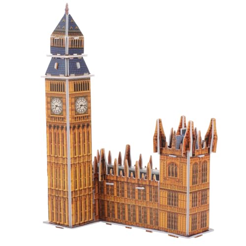 SAFIGLE 1 Satz Big Ben-Puzzle Berühmtes Baupuzzle 3D-Puzzle London-England-Figur England-Big-Ben-Statue Wahrzeichen-Statue Große Puzzles Big Ben-skulptur Einzigartig Kind Rätsel Papier von SAFIGLE