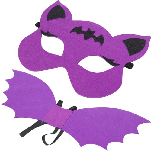 SAFIGLE 1 Satz Buntes Fledermaus Kostümset für Halloween Fledermaus Maske Dekorative Flügel für Cosplay Mottopartys Foto Requisiten und Karneval Jahre von SAFIGLE