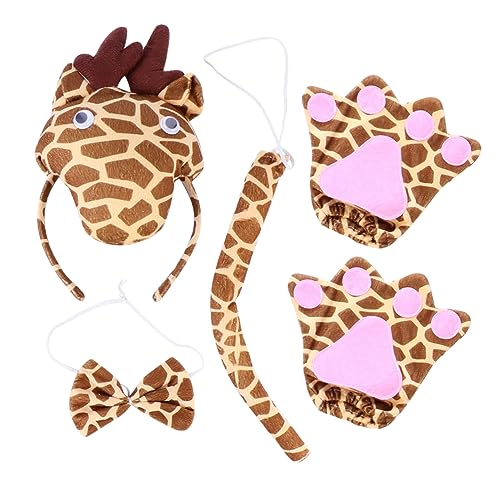 SAFIGLE 1 Set Giraffe Kostüm Kit 4pc Set Stirnband Handschuhe Kragen Für Party Cosplay SAFIGLE 1 Set Giraffe Kostüm Kit 4pc Set Stirnband Handschuhe Kragen Für Party Cosplay von SAFIGLE