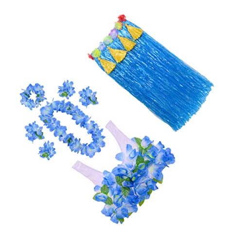 SAFIGLE 1 Satz Flow Comb Hula-Anzug hawaii party outfit hawaii party dekoration Hula-Hochzeitsoutfit Luau-Partydekorationen hawaiianische Party-Foto-Stütze Hula-Kleid Kunststofffaser Blue von SAFIGLE