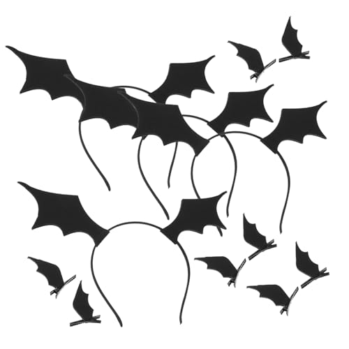 SAFIGLE 1 Satz Halloween Bat Hairband Set mit Bat Hair Clips und Schwarze Haarreifen Perfektes Kostümzubehör für Halloween Feiern und Cosplay SAFIGLE 1 Satz Halloween Bat Hairband Set mit Bat Hair Clips und Schwarze Haarreifen Perfektes Kostümzubehör für Halloween Feiern und Cosplay von SAFIGLE