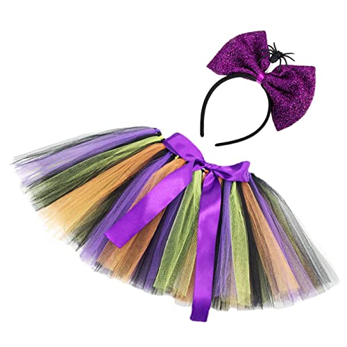 SAFIGLE 1 Satz Halloween Kostümset mit Tutu Rock und Spinnen Stirnband für Cosplay Partys und Fotoshootings Rocklänge Einzigartiges Design für Unvergessliche Auftritte von SAFIGLE