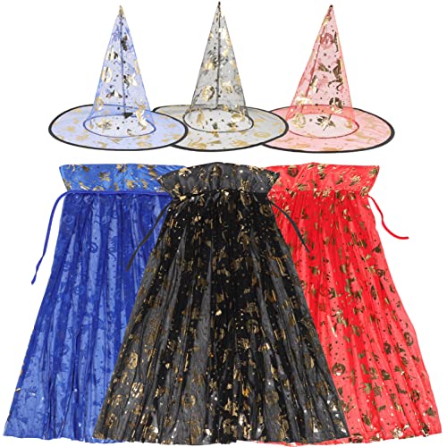 SAFIGLE 1 Satz Hexen Umhang für Waschbares Halloween Kostüm Wiederverwendbare Komfortable Kostüme Schwarz Blau und Rot für Halloween Party SAFIGLE 1 Satz Hexen Umhang für Waschbares Halloween Kostüm Wiederverwendbare Komfortable Kostüme Schwarz Blau und Rot für Halloween Party von SAFIGLE