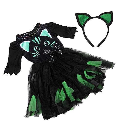 SAFIGLE 1 Satz Katzenkostüm für Mädchen Halloween Kostüm mit Katzenkleid und Haarreif für Cosplay Partys und Bühnenaufführungen Xl und Leicht für Kreative Auftritte SAFIGLE 1 Satz Katzenkostüm für Mädchen Halloween Kostüm mit Katzenkleid und Haarreif für Cosplay Partys und Bühnenaufführungen Xl und Leicht für Kreative Auftritte von SAFIGLE