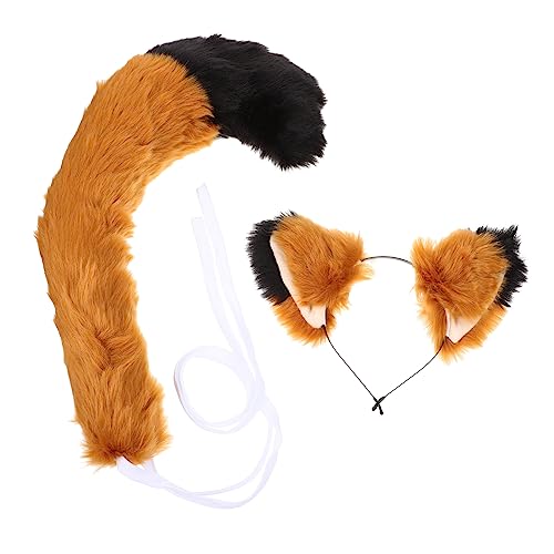 SAFIGLE 1 Satz Kopfschmuck Mit Fuchsohren Party Kopfschmuck Mit Tierohren Flauschige Ohren Und Für Halloween-katzenohren Und - Tiere Plüsch- von SAFIGLE