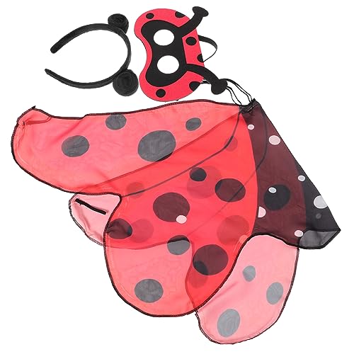 SAFIGLE 1 Satz Kostümset für Marienkäfer Maske Flügel und Kopfschmuck für Halloween Karneval und Bühnenaufführungen Tierkostüm für Fantasievolles Spiel und Geburtstagsfeiern SAFIGLE 1 Satz Kostümset für Marienkäfer Maske Flügel und Kopfschmuck für Halloween Karneval und Bühnenaufführungen Tierkostüm für Fantasievolles Spiel und Geburtstagsfeiern von SAFIGLE