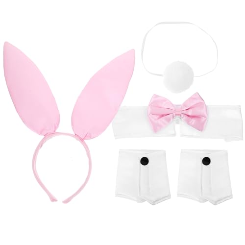 SAFIGLE 1 Satz Kostümset mit Hasenohren und Handgelenkband für Halloween Cosplay und Partys Langlebig Dekorativ und Einfach zu Verwenden für Altersgruppen von SAFIGLE