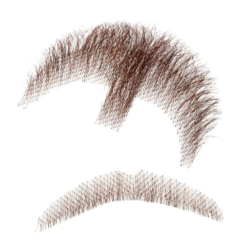 SAFIGLE 1 Satz Künstliche Bart-Requisiten Schnurrbart Und Bart Falsch Bart Falscher Bart Für Männer Falscher Bart Schnurrbart Bart Gefälscht Falsche Schnurrbärte Reales Haar Light Brown von SAFIGLE
