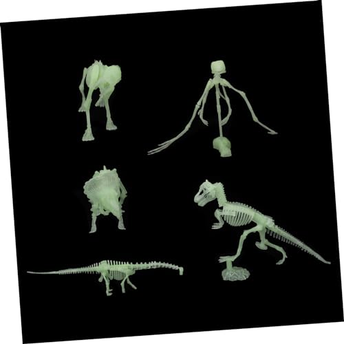SAFIGLE 1 Satz Leuchtendes Dinosaurier-Modell Min Dinosaurier-Statue Dinosaurier-fossil Kleine Dinosaurierfiguren Dinosaurierskelette 3D-Puzzle Aus Holz Gebaut Geschenk Weiß Kind Plastik von SAFIGLE