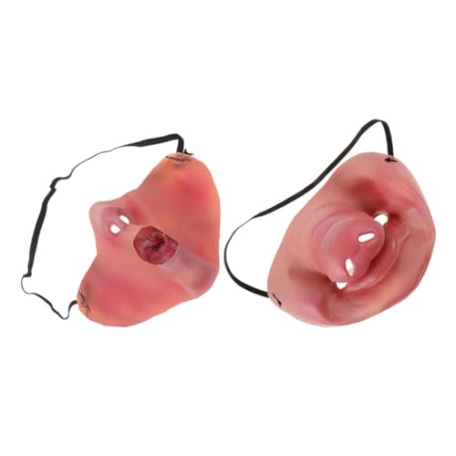 SAFIGLE 1 Satz Lustige Maske Halloween- -maske Halloween Halbgesichtsmaske Halloween-halbmaske Kostümnase Gruselige Schweinemaske Tierkostüm Halloween Halbes Gesicht Emulsion von SAFIGLE