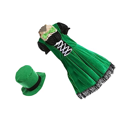 SAFIGLE 1 Satz Mädchen Kostüm für Patrick's Day Irisches Elfen Cosplay Kleid für Partys Halloween Tanz und Bühnenauftritte Verarbeitet und SAFIGLE 1 Satz Mädchen Kostüm für Patrick's Day Irisches Elfen Cosplay Kleid für Partys Halloween Tanz und Bühnenauftritte Verarbeitet und von SAFIGLE