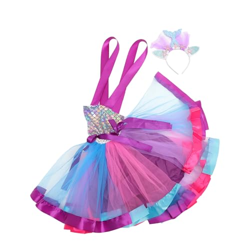 SAFIGLE 1 Satz Meerjungfrau-tutu-kleid Halloween-meerjungfrau-kostüm Prinzessin Meerjungfrau Sommerkleid Meerjungfrauenkostüm Für Mädchen Brautjungfer Kinderkleid Cosplay-kleid Polyester von SAFIGLE