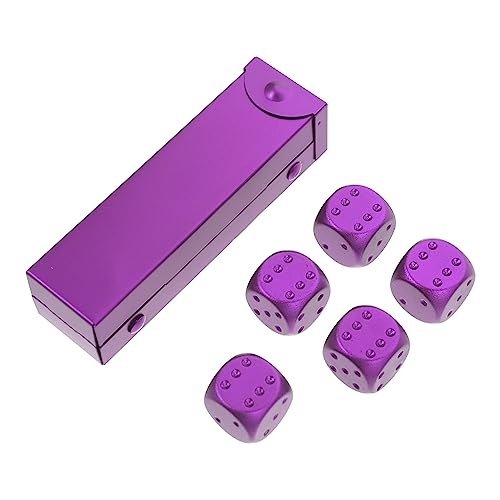 SAFIGLE Aluminium Legierung Würfel Set Würfel Spiel Würfel Requisiten Würfel Spiel Prop Tragbare Party Spiel Würfel von SAFIGLE