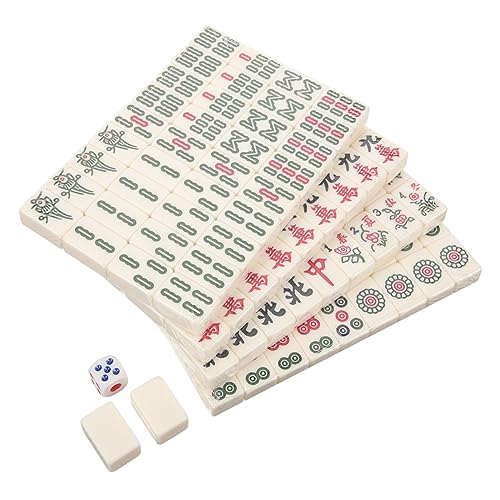 SAFIGLE 1 Satz Mini Mahjong Reise Mahjong 24mm Mahjong Tragbarer Schlafsaal Kleiner Mahjong (Set) Mini-Mahjong-Steine Reisebrettspiele Spielzeug Reisen Camping Lässiges Mahjong Harz von SAFIGLE