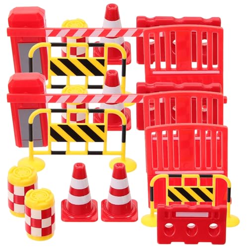 SAFIGLE 1 Satz Parkplatz Ausge Schildert Mini-stoppschild Verkehrszeichenmodelle Spielzeug Barrikadenstützen Aus Kunststoff Mini-baukegel Spielzeuge Miniatur Sicherheitskegel Kind Plastik von SAFIGLE