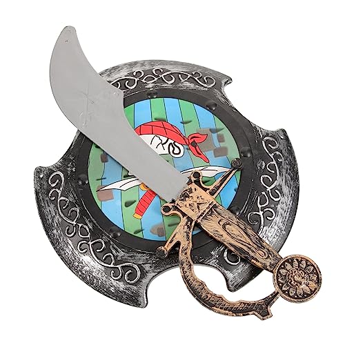 SAFIGLE 1 Satz Piraten Schild Set Kunststoff für Teiliges Set mit und Schild für Halloween Kostümpartys und Rollenspiele Sicher und Langlebig Fördert Kreativität und Fantasie von SAFIGLE