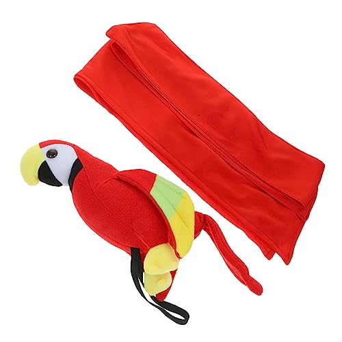 SAFIGLE 1 Satz Piratenkostüm Zubehör Set Teiliges Cosplay Set mit Plüschpapagei Bandana und Taillengürtel für Halloween und Karneval von SAFIGLE