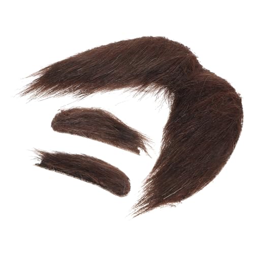 SAFIGLE 1 Satz Selbstklebender Bart und Augenbrauen Bart-Kit realistisch Scherzartikel Fasching faschingsaccessoires fäustel stirnbänder Cosplay-Accessoires für Männer altes Herrenkostüm von SAFIGLE