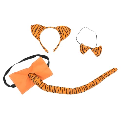 SAFIGLE 1 Satz Tiger-Stirnband Leoparden-Cosplay-Ohren Set Aus Tierohren Und Stirnbänder Für Zootiere Geburtstagsparty-kostüm Dschungeltierhaarband Plastik Einstellen Kind Schwamm von SAFIGLE