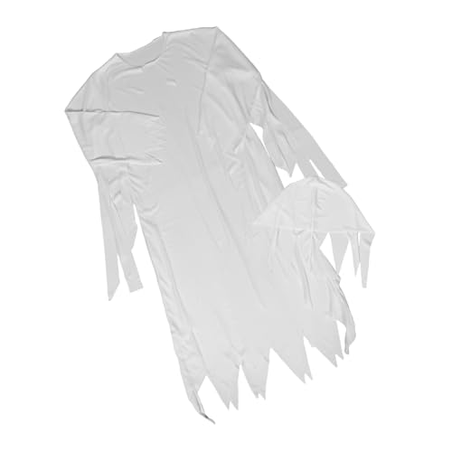 SAFIGLE 1 Satz Weißes Gespensterkostüm für Damen Gruselige Verkleidung für Halloween Party Atmungsaktives Material für Rollenspiele Bühnenaufführungen von SAFIGLE
