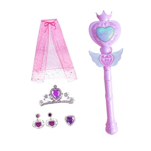 SAFIGLE 1 Satz Zauberstab Leuchtende Stöcke Schmuck-kits Leuchtendes Nützliche Blinksticks Prinzessin Zauberstäbe Diademe Schmuckset Outfits Für Mädchen Opp Violett von SAFIGLE