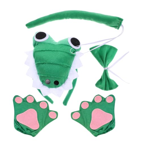 SAFIGLE 1 Set Alligator Kostümzubehör Set Nettes Plüsch -alligator -stirnband Mit Schwanzbowtie Und Handschuhen Für Halloween -karneval SAFIGLE 1 Set Alligator Kostümzubehör Set Nettes Plüsch -alligator -stirnband Mit Schwanzbowtie Und Handschuhen Für Halloween -karneval von SAFIGLE