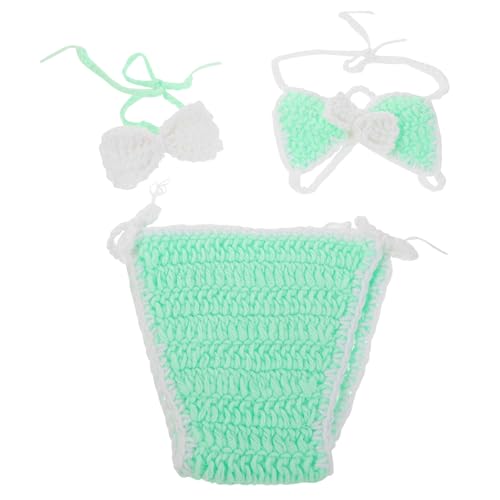 SAFIGLE 1 Set Baby Bikini: Baby Mädchen Neugeborenen Fotoshooting Outfit - Gehäkeltes Bikini Badeanzug Set für Säuglingsfotografie Kleinkind Strandmode Foto Requisite Kleid von SAFIGLE