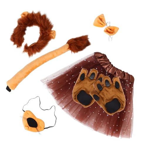 SAFIGLE 1 Set Halloween Ankleide Outfit Löwenkostüm Mähne Anziehkostüm Tierschwanz Stirnbänder Karnevals Dschungelkostüme Lustiges Kostüm Cosplay Pelziger Hellbrauner Flanell SAFIGLE 1 Set Halloween Ankleide Outfit Löwenkostüm Mähne Anziehkostüm Tierschwanz Stirnbänder Karnevals Dschungelkostüme Lustiges Kostüm Cosplay Pelziger Hellbrauner Flanell von SAFIGLE