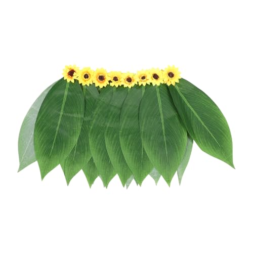 SAFIGLE 1 Set Hawaii Kleidung Kunstblumen Wirbel Hula Luau Partykleid Grasrock Blattkleid Tulpen Pool Kostüm Strandparty Kostüm Simulationsgirlanden Themenfestival von SAFIGLE