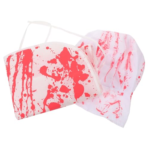 SAFIGLE 1 Set Mit Halloween Schürze Und Hut – Gruseliges Zombie Kostüm Requisiten – Kochschürze Und Hut Für Halloween Partys Horrorhäuser Cosplay Events SAFIGLE 1 Set Mit Halloween Schürze Und Hut – Gruseliges Zombie Kostüm Requisiten – Kochschürze Und Hut Für Halloween Partys Horrorhäuser Cosplay Events von SAFIGLE