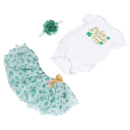 SAFIGLE 1 Set Netzrockanzug Für Kleinkinder Fotokostüm Babyrockanzug Mädchen Kostüm Party Requisite St Patrick'S Day Zubehör St Patrick'S Day Cosplay Rock Cosplay von SAFIGLE